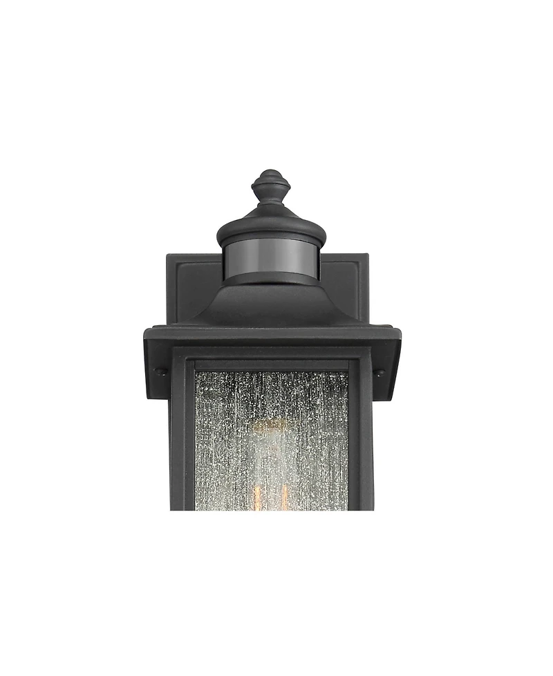 John Timberland Mission Outdoor Wall Light Fixtures Set of 2 Motion Sensor 16 Seeded Glass for Post Exterior Barn Deck