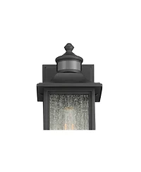 John Timberland Mission Outdoor Wall Light Fixtures Set of 2 Motion Sensor 16 Seeded Glass for Post Exterior Barn Deck