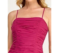 Row A Women's Gathered-Bodice Fit & Flare Dress