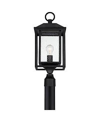 John Timberland Califa Modern Outdoor Post Light Metal Cage 21 Clear Seedy Glass for Exterior Barn Deck House Porch Yard Patio Home Outside