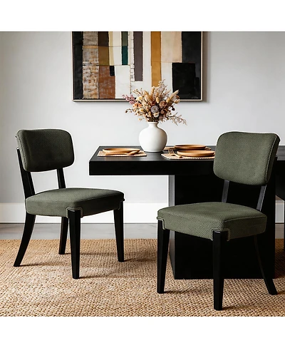 Streamdale Furniture Armless Dining Chairs Set of 2 with Wood Legs