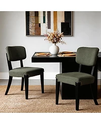 Streamdale Furniture Armless Dining Chairs Set of 2 with Wood Legs