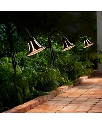 John Timberland Tulip High Country Outdoor Landscape Path Lights Porch House Set of 2 Led Bulb Dark Rust Finish Metal