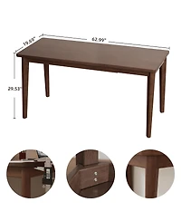 Streamdale Furniture Mid-Century Solid Wood Desk