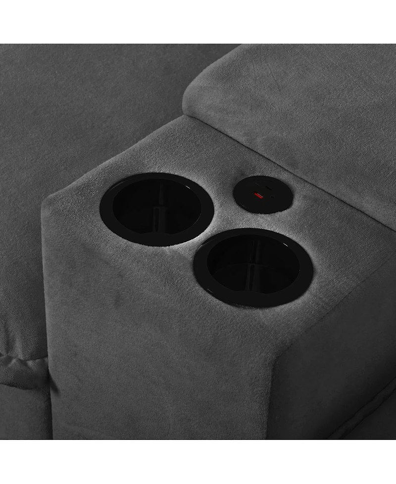 Streamdale Furniture Modular U-Shape Cloud Couch with Storage and Usb