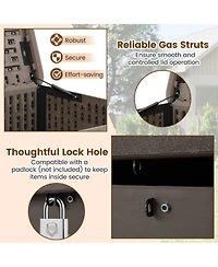 Gouun 100-Gallon Hdpe Lockable Deck Box with Gas Strut Lid