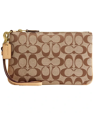 Coach Signature Jacquard Essential Small Wristlet