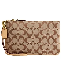 Coach Signature Jacquard Essential Small Wristlet
