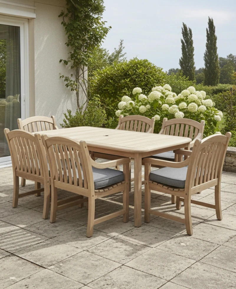 Bristol 7-Pc. Rectangle Dining Set (Dining Table and Chairs), Created for Macy's