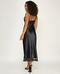 Emerald Sundae Women's V-Neck Lace Slip Dress