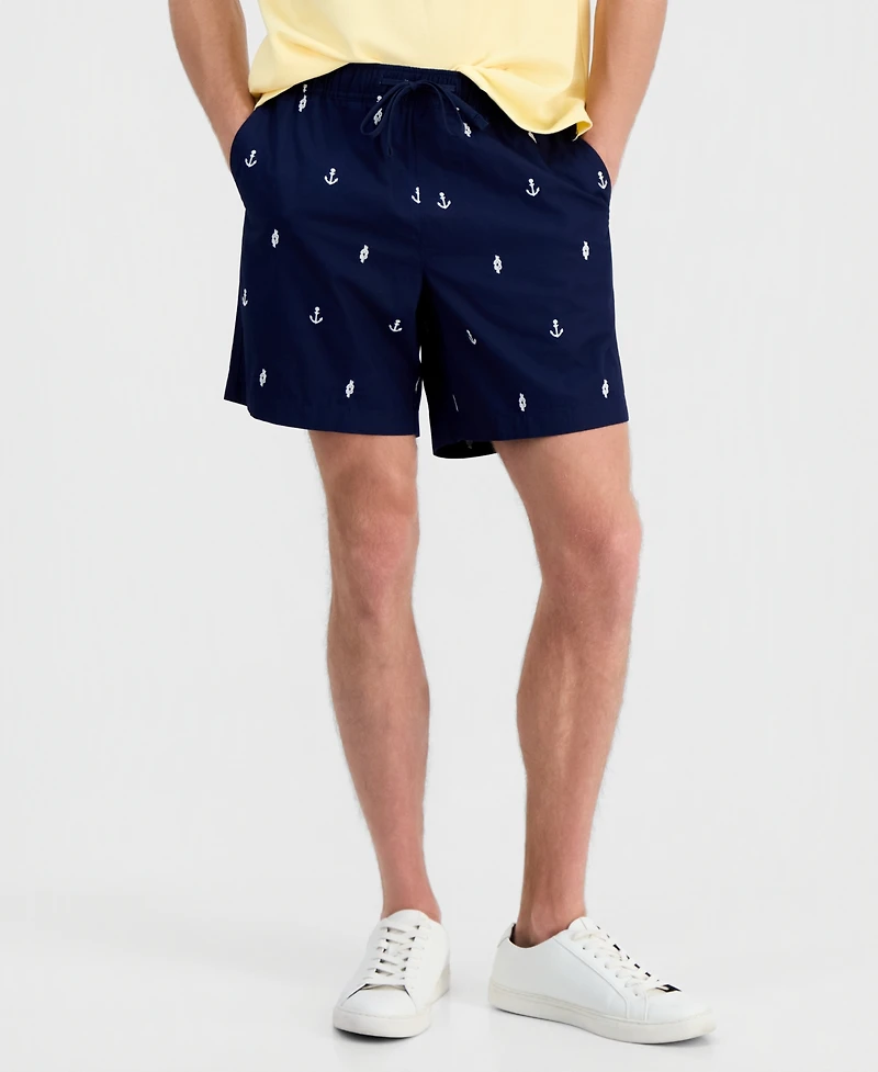 Club Room Men's Cotton 9" Pull-On Shorts, Macy's Exclusive