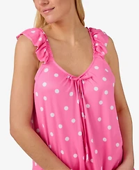 Ellen Tracy Women's Flutter-Sleeve Top and Cropped Pajama Pants, 2-Piece Set