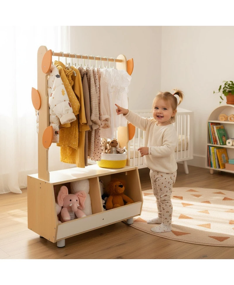 Yigii Tree Dress Up Rack Kids Costume Organizer Storage Cabinet Playroom Bedroom