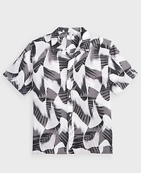 Mode of One Men's Groove Palm Relaxed-Fit Camp Shirt, Macy's Exclusive
