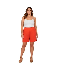 Avenue Women's Knit Gauze Smocked Shorts