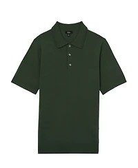 Reiss Men's Merino Wool Short-Sleeve Polo Shirt