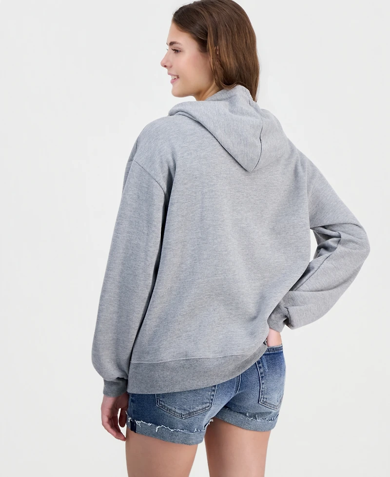 Snoopy Juniors' Patchwork Graphic Zip-Up Hoodie