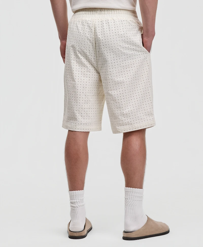 Mode of One Men's Eyelet 11" Drawstring Shorts, Macy's Exclusive
