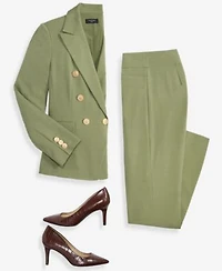 Tahari Asl Double Breasted Blazer Flare Pants