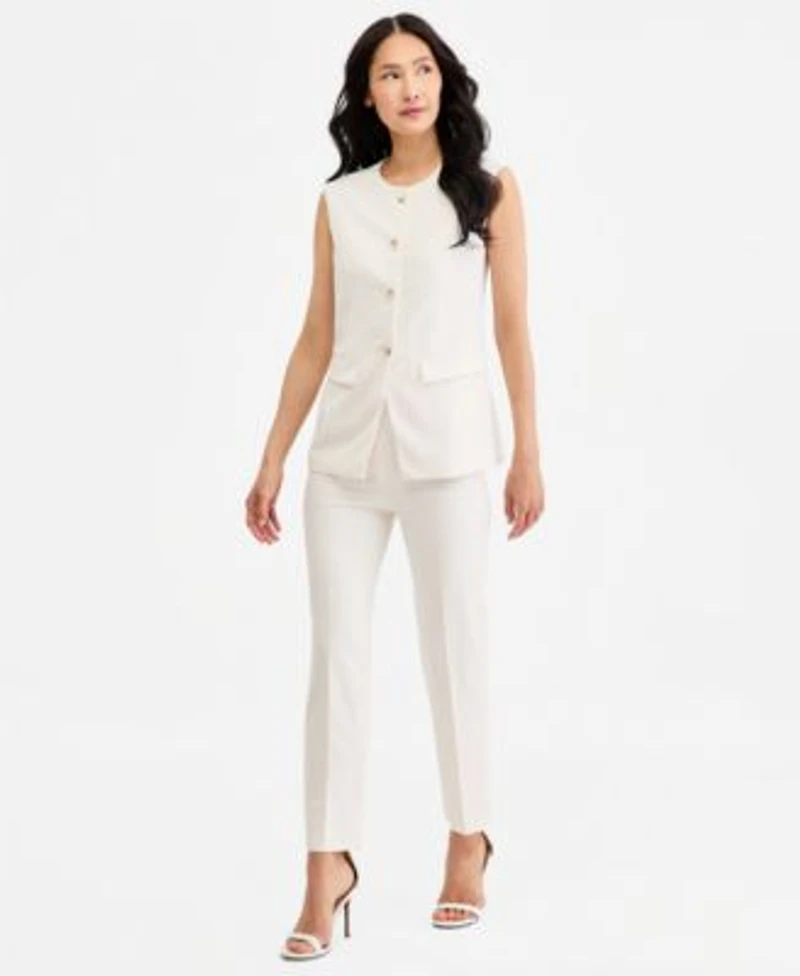 Anne Klein Four Button Vest Hollywood Pants