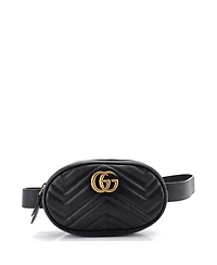 Pre-Owned Gucci Gg Marmont Belt Bag Matelasse Leather