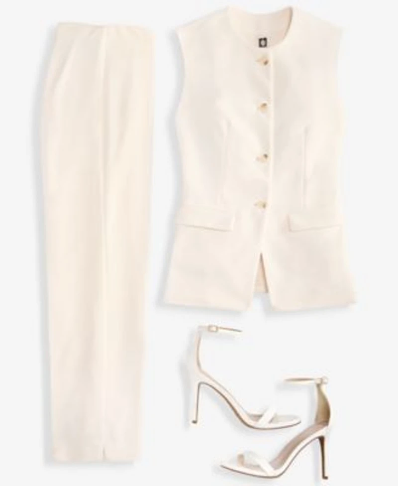 Anne Klein Four Button Vest Hollywood Pants