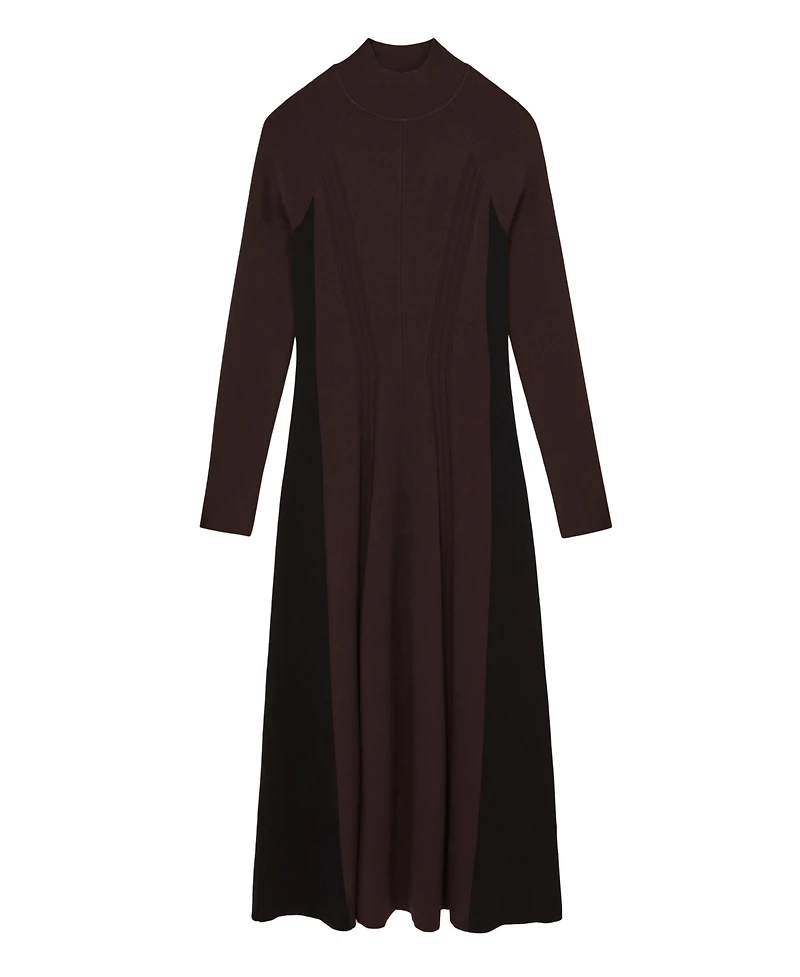 Reiss Women's Knitted Contrast-Panel Midi Dress