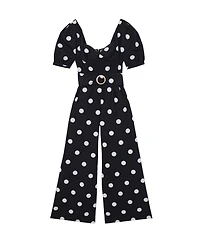 Reiss Women's Brook Linen Polka-Dot Wide-Leg Jumpsuit