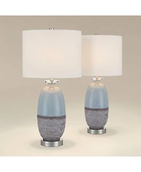 360 Lighting Stratos 26 1/4" High loud Ceramic Table Lamp Set of 2