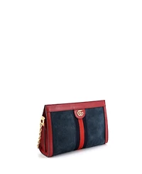 Pre-Owned Gucci Small Ophidia Chain Shoulder Bag Suede