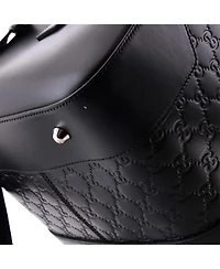 Pre-Owned Gucci Medium Signature Convertible Duffle Bag Guccissima Leather