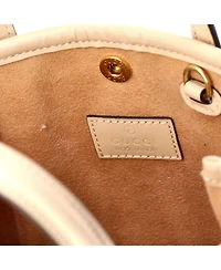 Pre-Owned Gucci Mini Vertical Tote Gg Embossed Leather