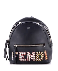 Pre-Owned Fendi Mini By The Way Backpack Logo Studded Leather
