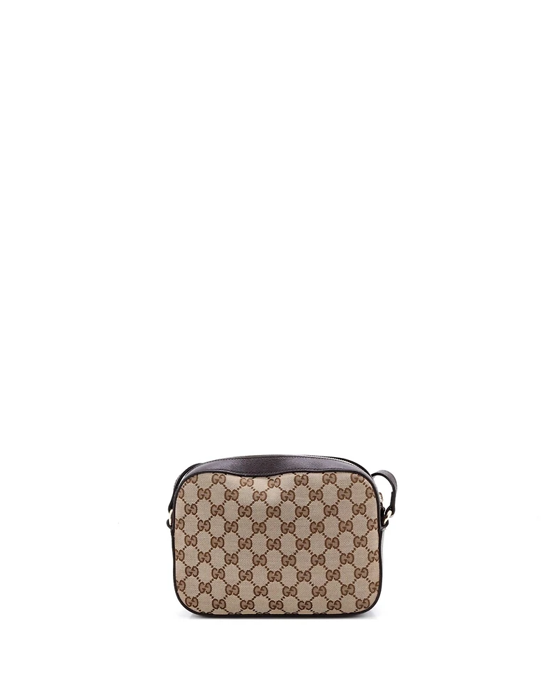 Pre-Owned Gucci Bee Web Camera Bag Gg Canvas