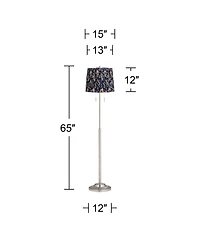 360 Lighting Abba 65" Modern Floor Lamp with Twin Pull Chains