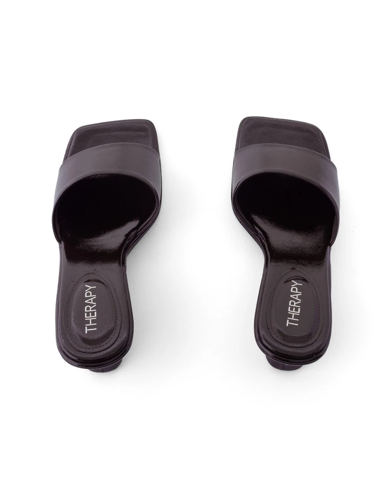 Therapy Australia Women's Lafayette Square-Toe Wedge Slide Sandal