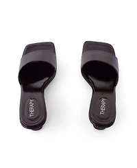 Therapy Australia Women's Lafayette Square-Toe Wedge Slide Sandal