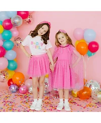 Sweet Wink Girls Raspberry Rhinestone Cape