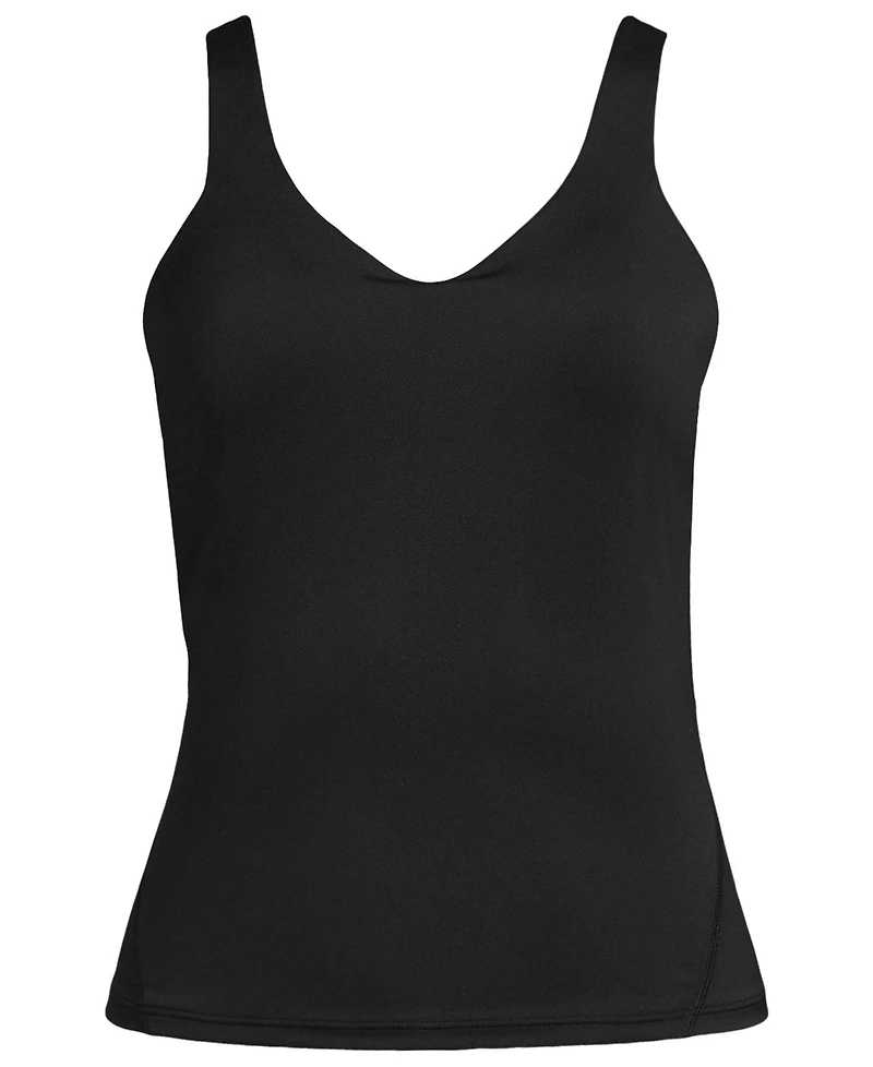 Lands' End Women's Sea-to-Sport Luxe Tugless Sweetheart Swim Tank