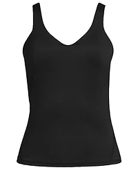 Lands' End Women's Sea-to-Sport Luxe Tugless Sweetheart Swim Tank