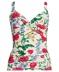 Lands' End Petite Sweetheart Wrap Underwire Tankini Top