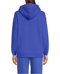 Lands' End Women's Long Sleeve Serious Sweats Hooded Tunic Sweatshirt