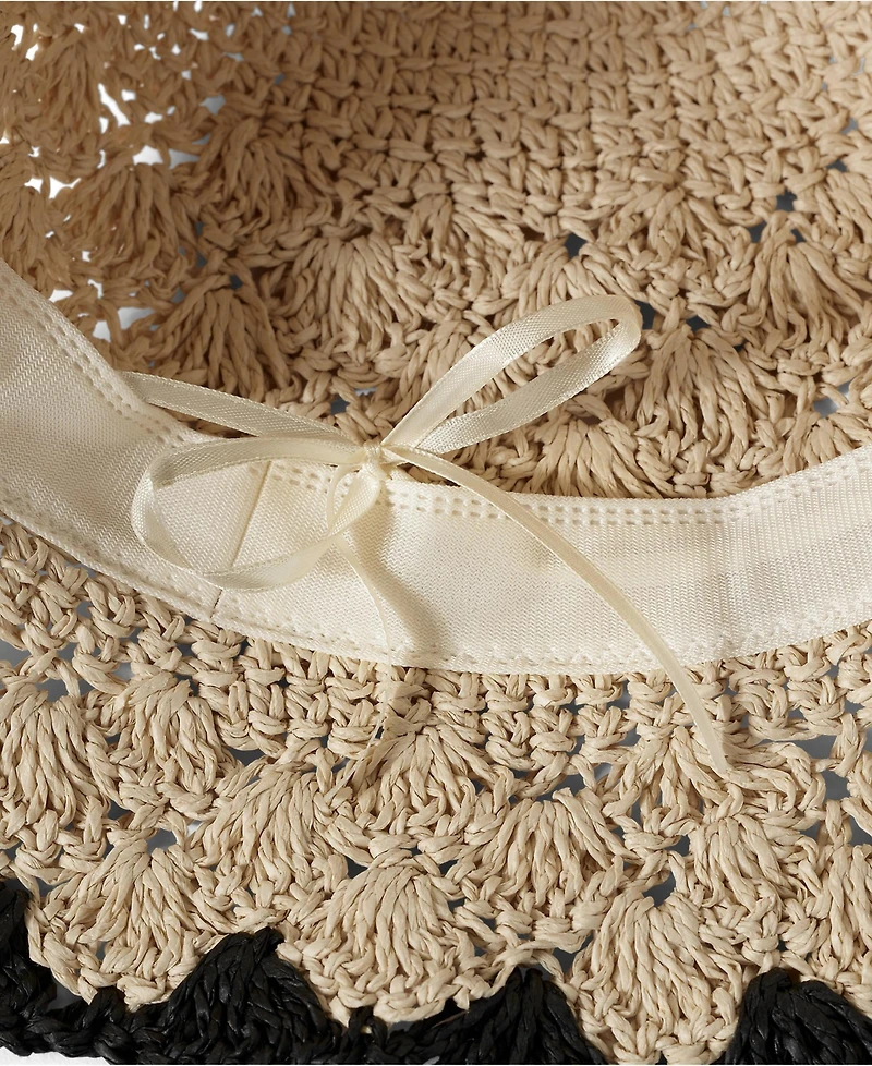 Lands' End Women's Raffia Bucket Hat