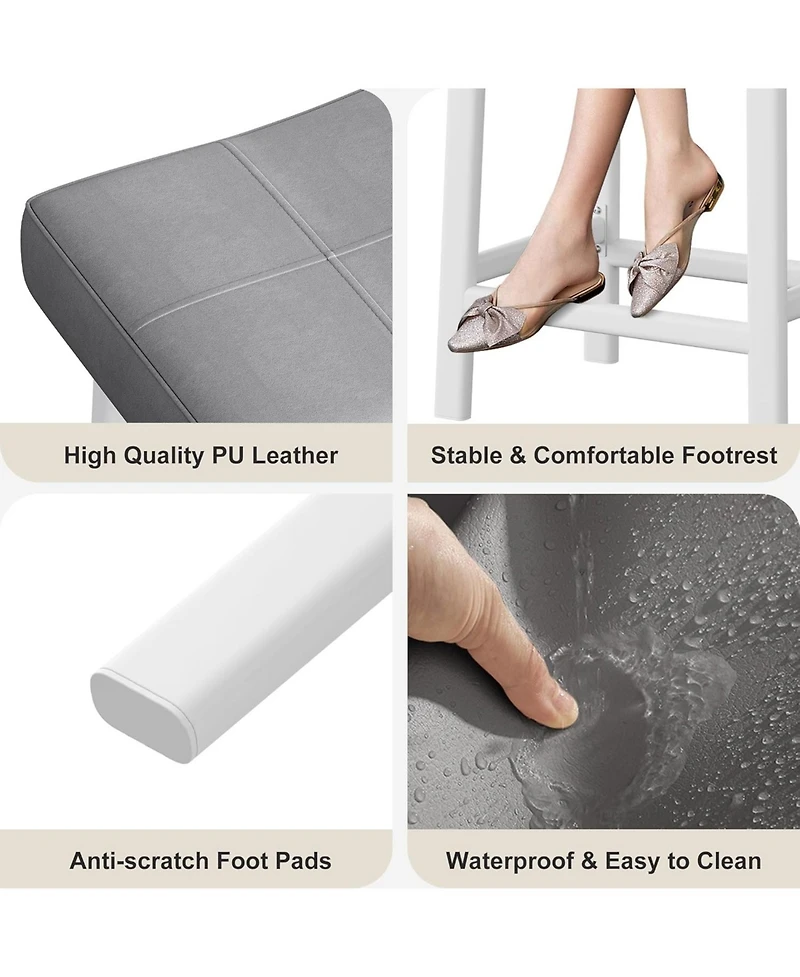 gaomon Dining Chair Counter Height Bar Stools Set of 2 24 Inch Barstools for Kitchen Dining Room