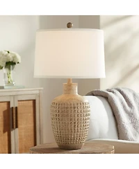 360 Lighting Delon 26 1/2" Tall Jar Farmhouse Rustic Table Lamp Terra Cotta Finish Single Living Room Bedroom