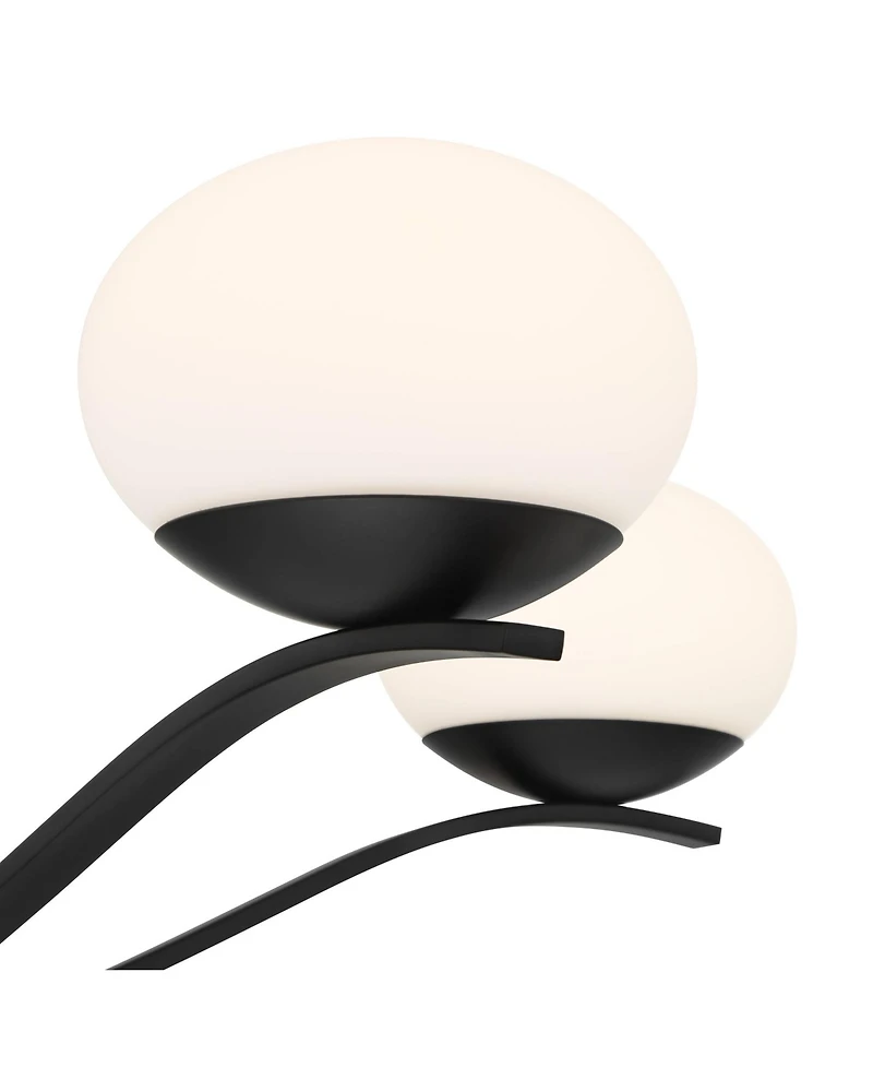 Possini Euro Design Corus Matte Chandelier 37 3/4" Wide Modern Tiered Led Glass 6-Light Fixture for Dining Room House