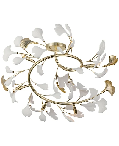Possini Euro Design Possini Euro Descanso 24"W Gold and Ceramic 6-Light Ceiling Light