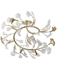 Possini Euro Design Possini Euro Descanso 24"W Gold and Ceramic 6-Light Ceiling Light