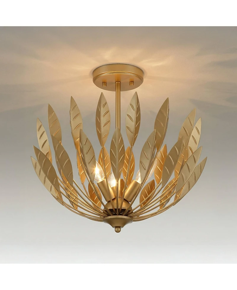 Possini Euro Design Possini Euro Arundo 17 1/2" Wide Warm Brass 3-Light Pendant Light