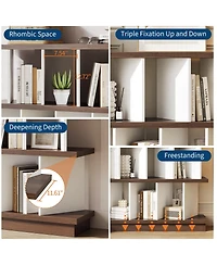 gaomon 8-Cube Open Storage Organizer Bookshelf with 10 Removable Back Panels